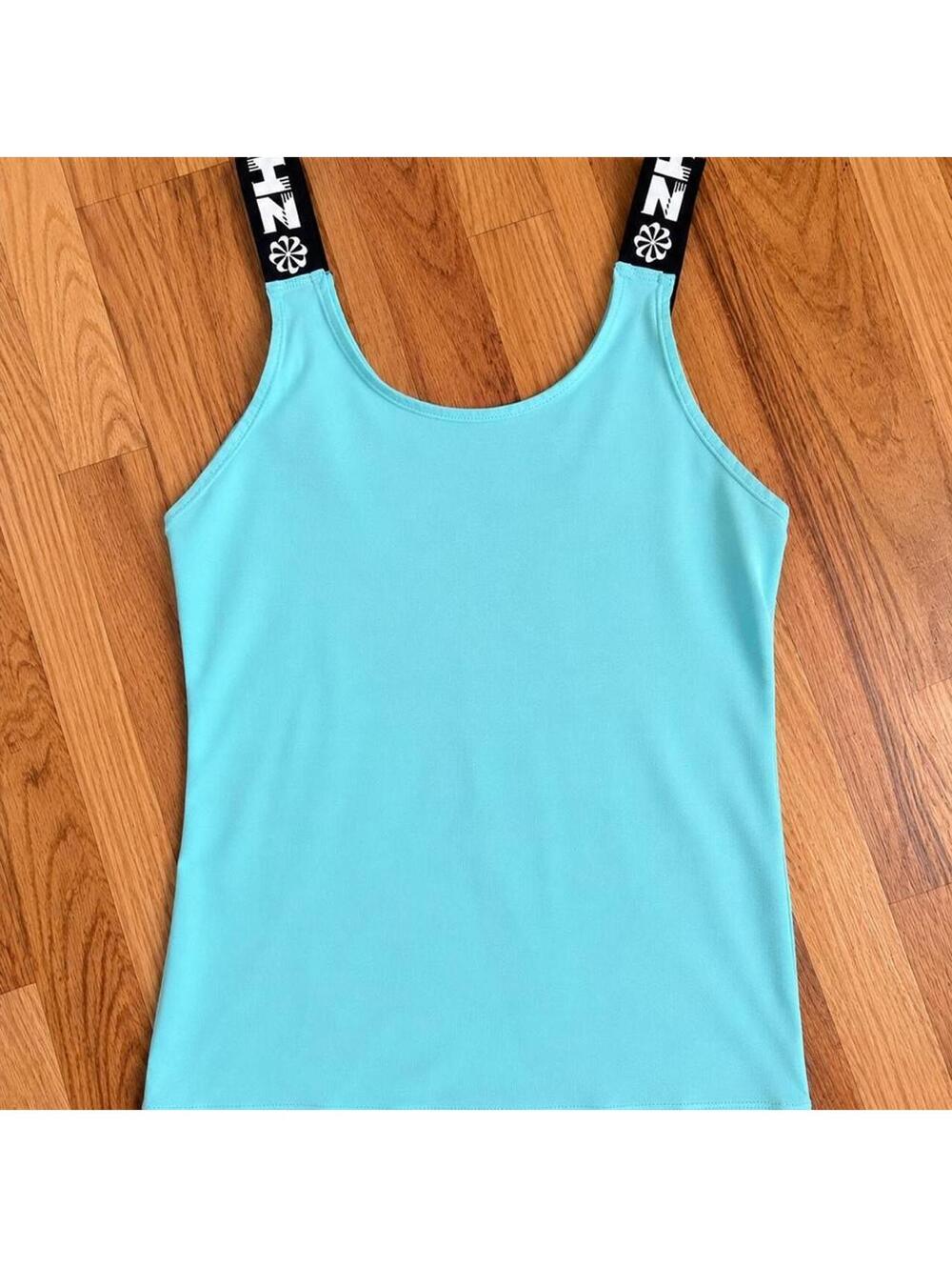Nike Pro Dri-FIT Women’s Aqua Tank Top Graphic Strap Athletic Workout S